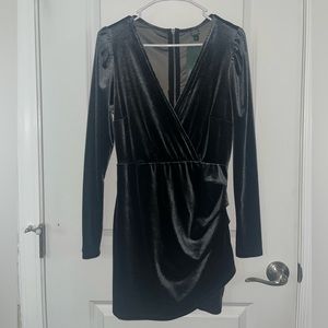 Charcoal Velvet Dress